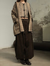 INTO THE EAST 2025 Autumn/Winter Green and Brown Blended Plaid Duffle Vest/Blended Hooded Jacket/Coat ITE-E1DGAW142GBR20JK-LZ Jacket (E1DGAW139GBR20VE)